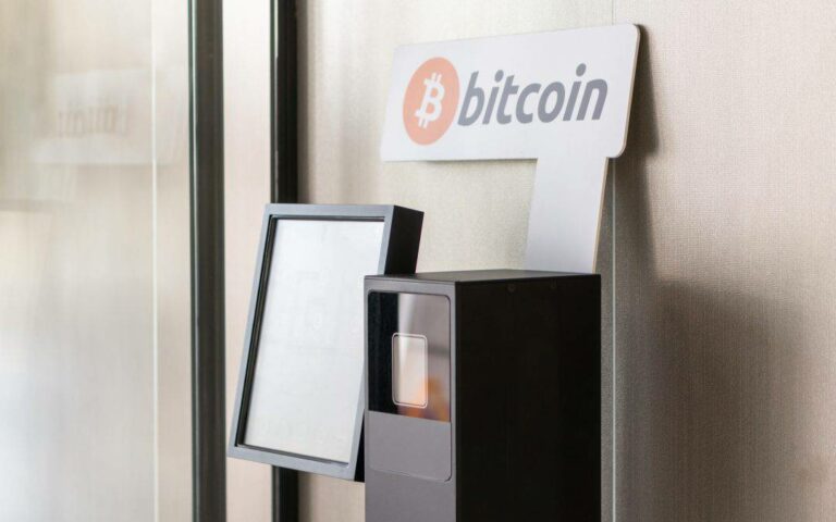 Close up of Bitcoin ATM, Bitcoin Calgary