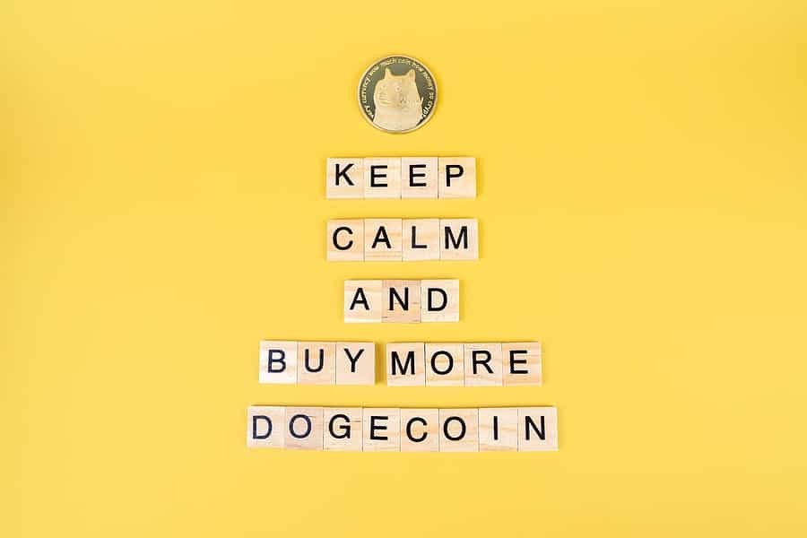 "Keep Calm and Buy More Dogecoin" Poster